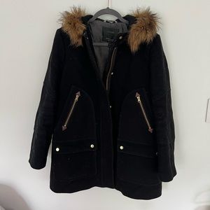 Black Italian wool coat J Crew